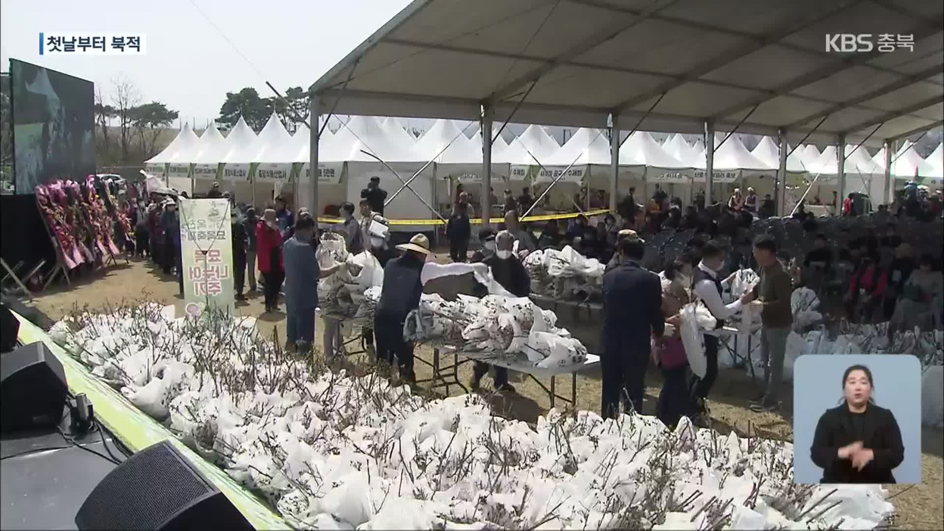 “공급 늘고 가격 안정”…옥천묘목축제 4년 만에 대면 개최