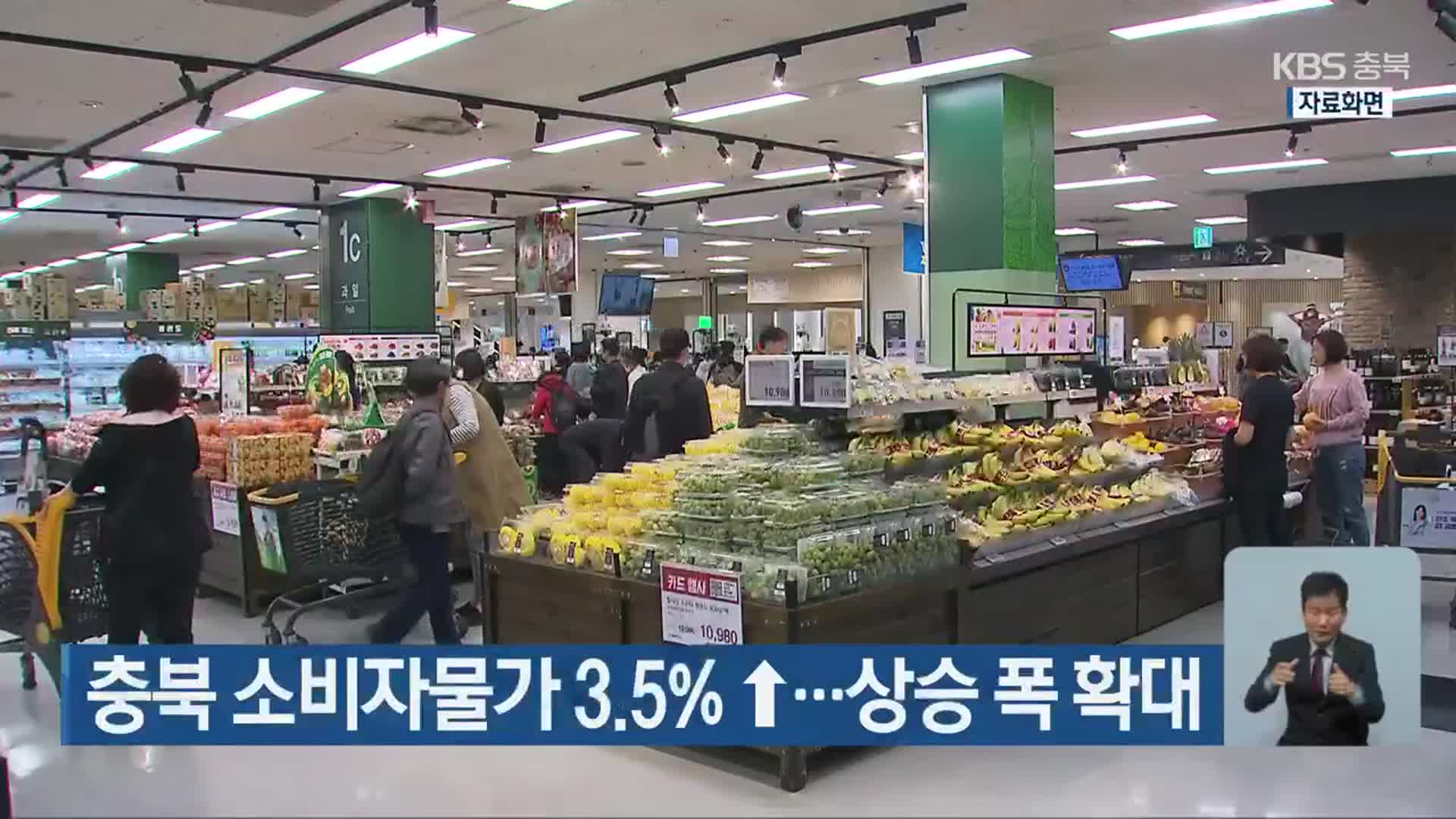 충북 소비자물가 3.5%↑…상승 폭 확대