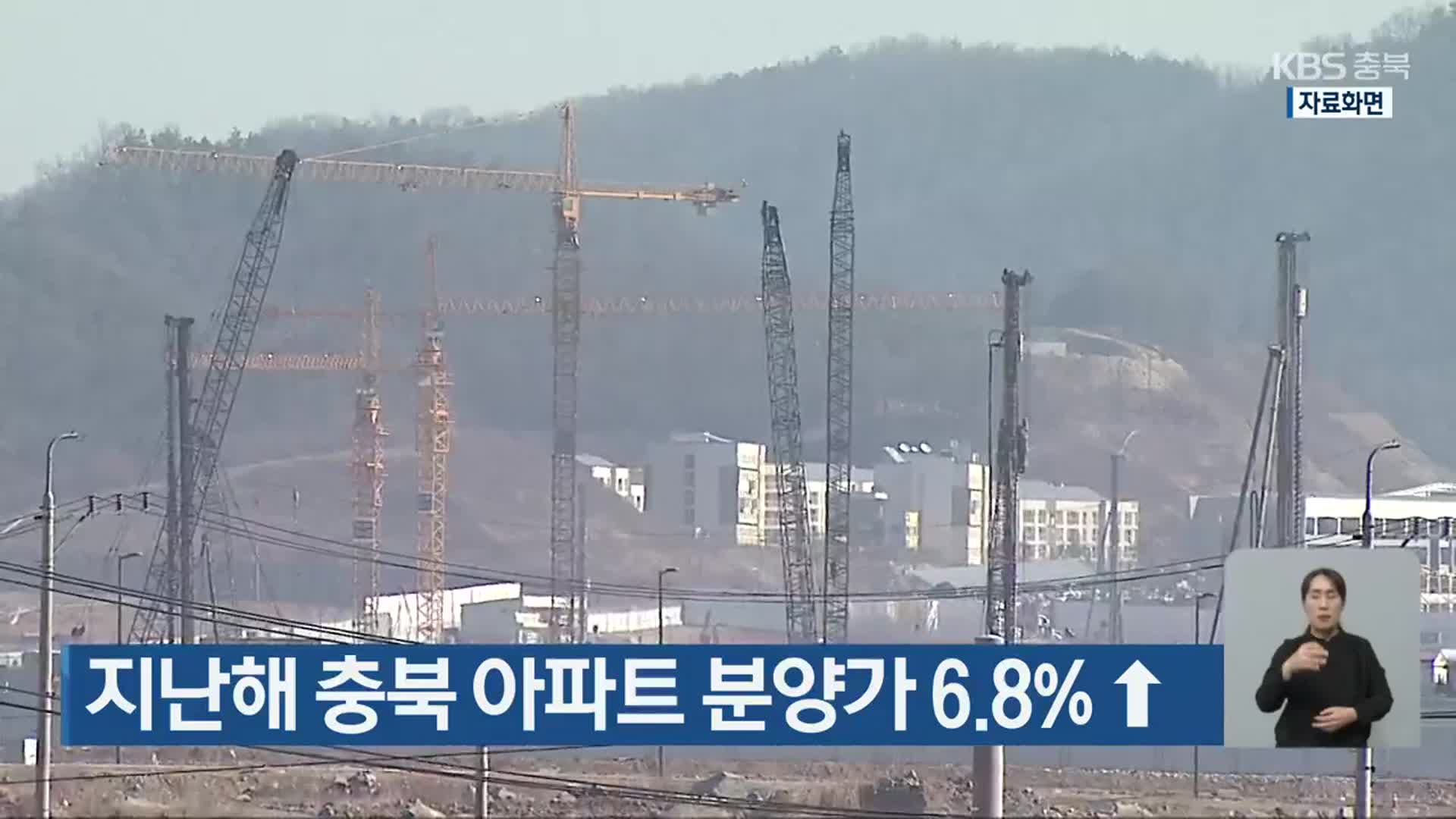 지난해 충북 아파트 분양가 6.8% ↑