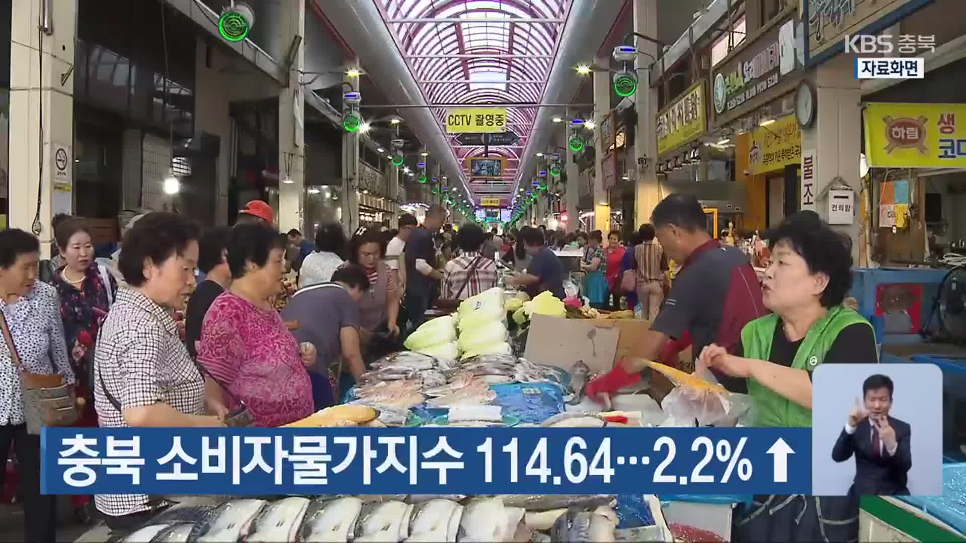 충북 소비자물가지수 114.64…2.2%↑