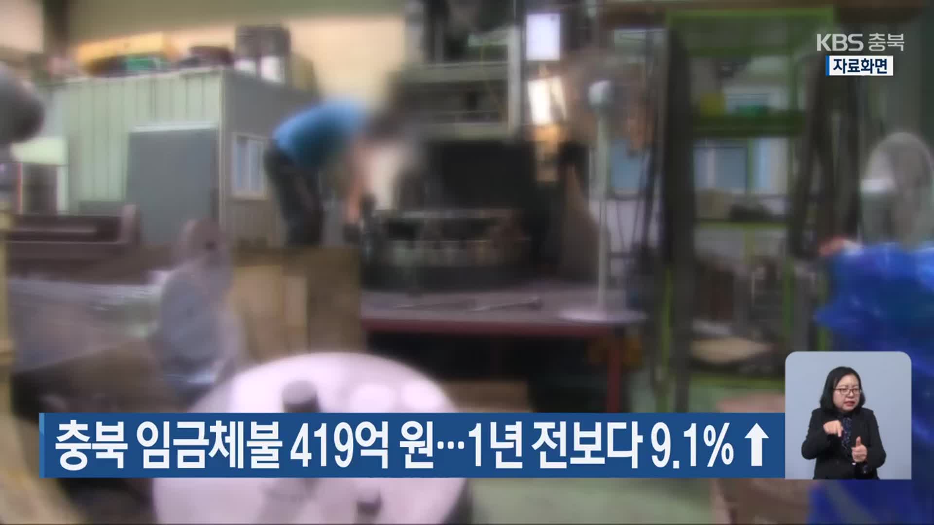 충북 임금체불 419억 원…1년 전보다 9.1%↑