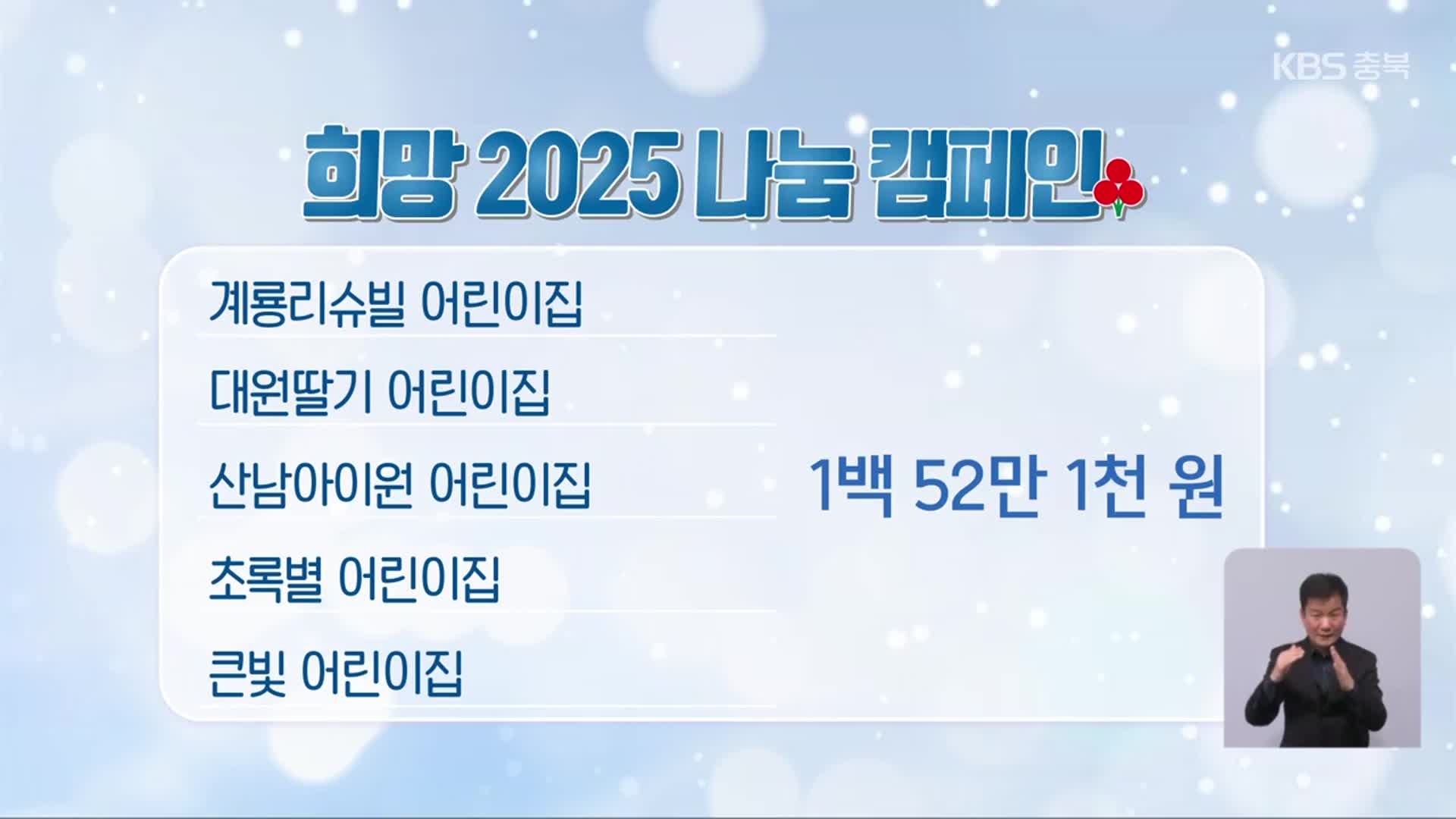 희망 2025 나눔 캠페인 이웃 돕기 성금 모금