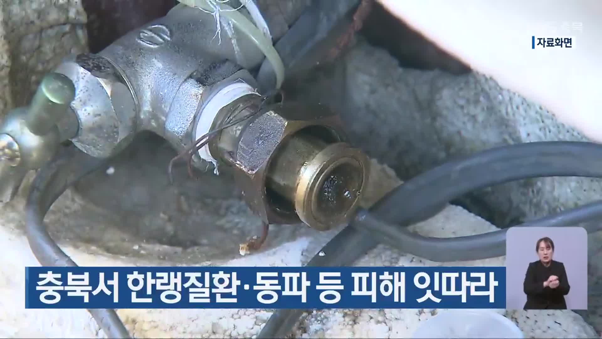 충북서 한랭질환·동파 등 피해 잇따라