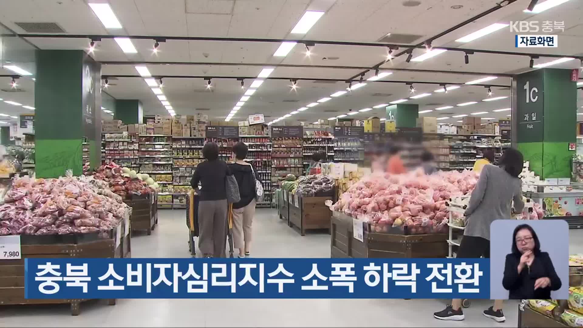 충북 소비자심리지수 소폭 하락 전환