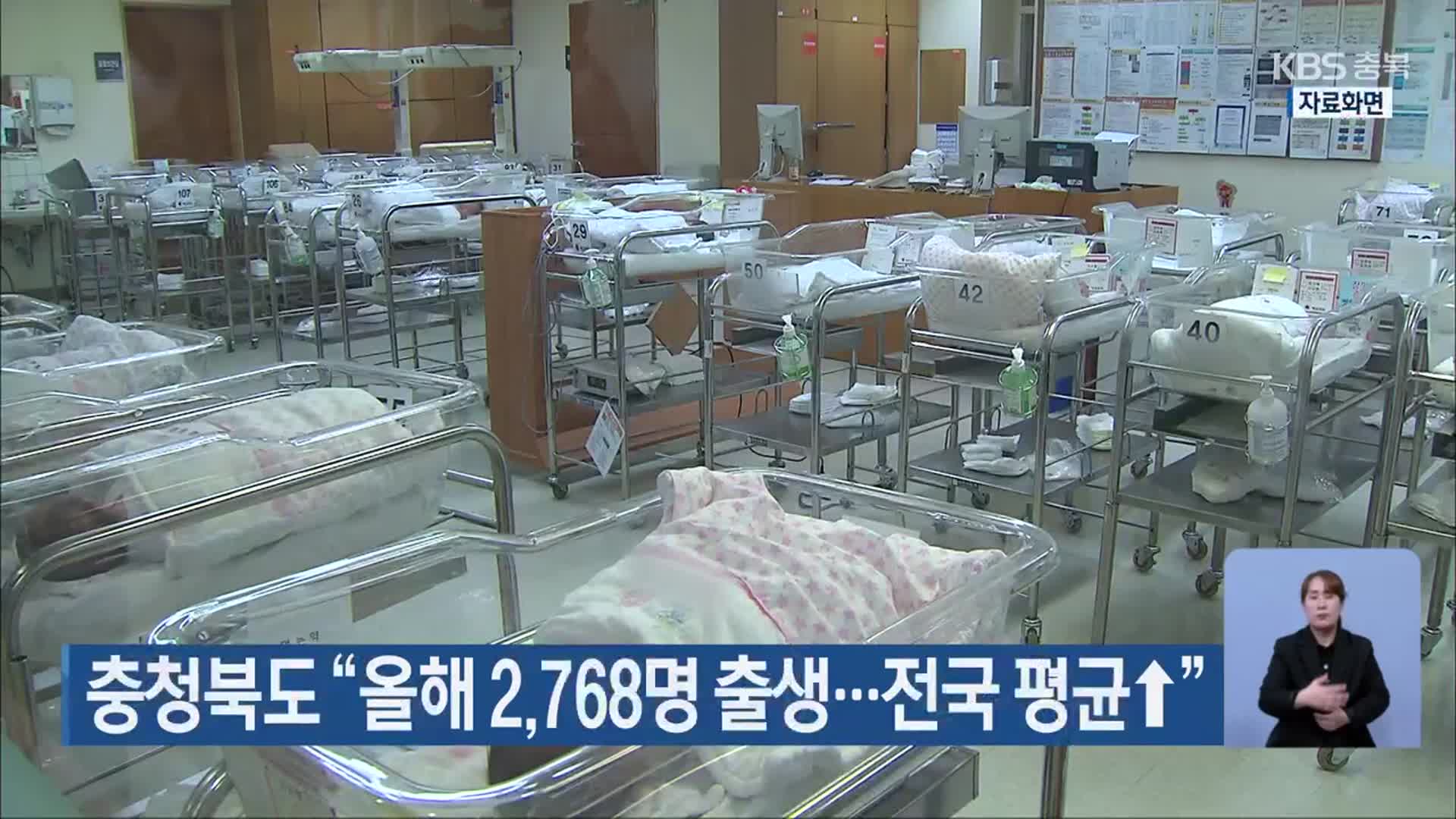 충청북도 “올해 2,768명 출생…전국 평균↑”