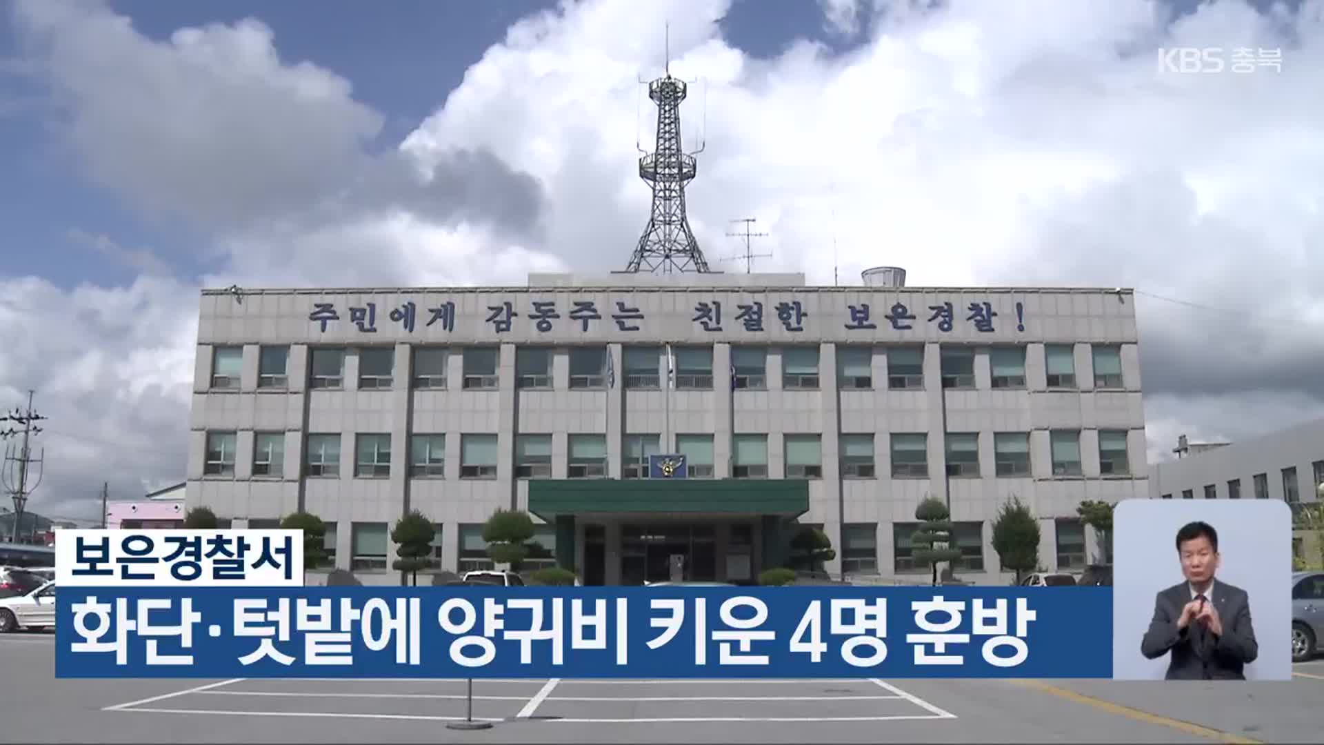 보은경찰서, 화단·텃밭에 양귀비 키운 4명 훈방