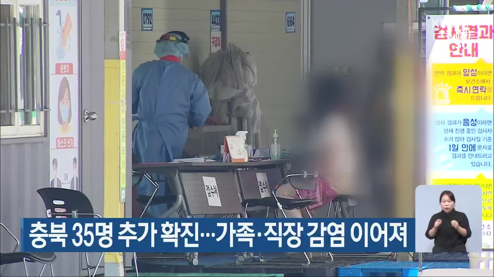 충북 35명 추가 확진…가족·직장 감염 이어져