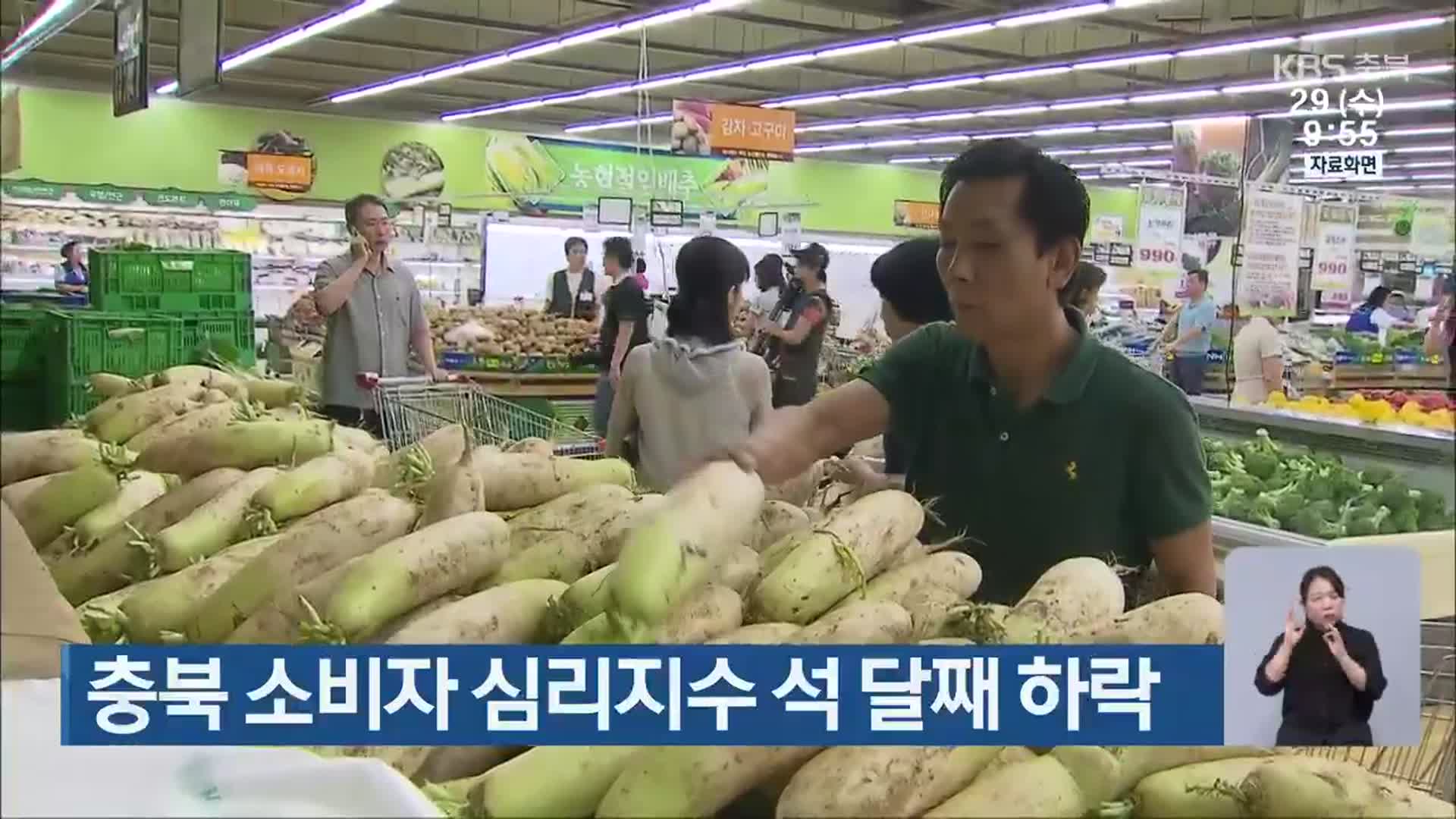 충북 소비자 심리지수 석 달째 하락