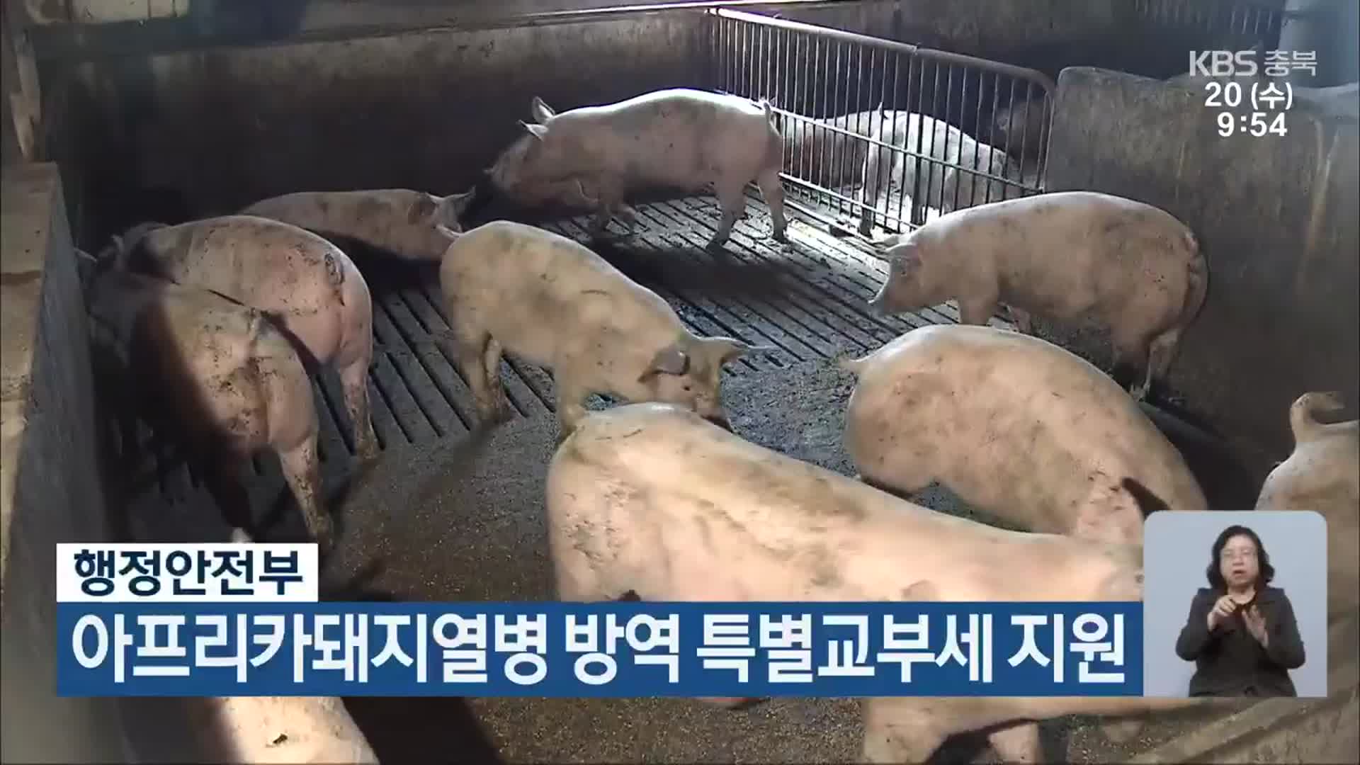행정안전부, 아프리카돼지열병 방역 특별교부세 지원