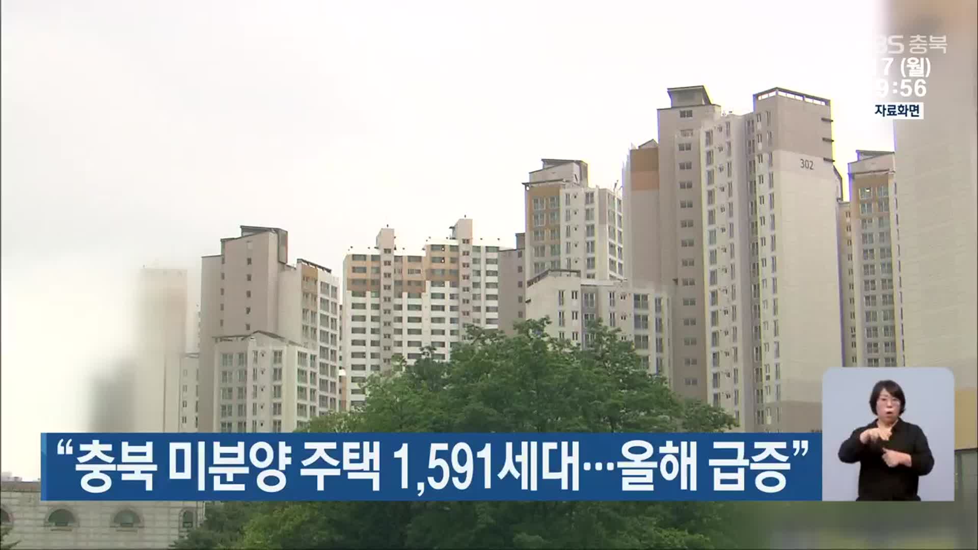 “충북 미분양 주택 1,591세대…올해 급증”