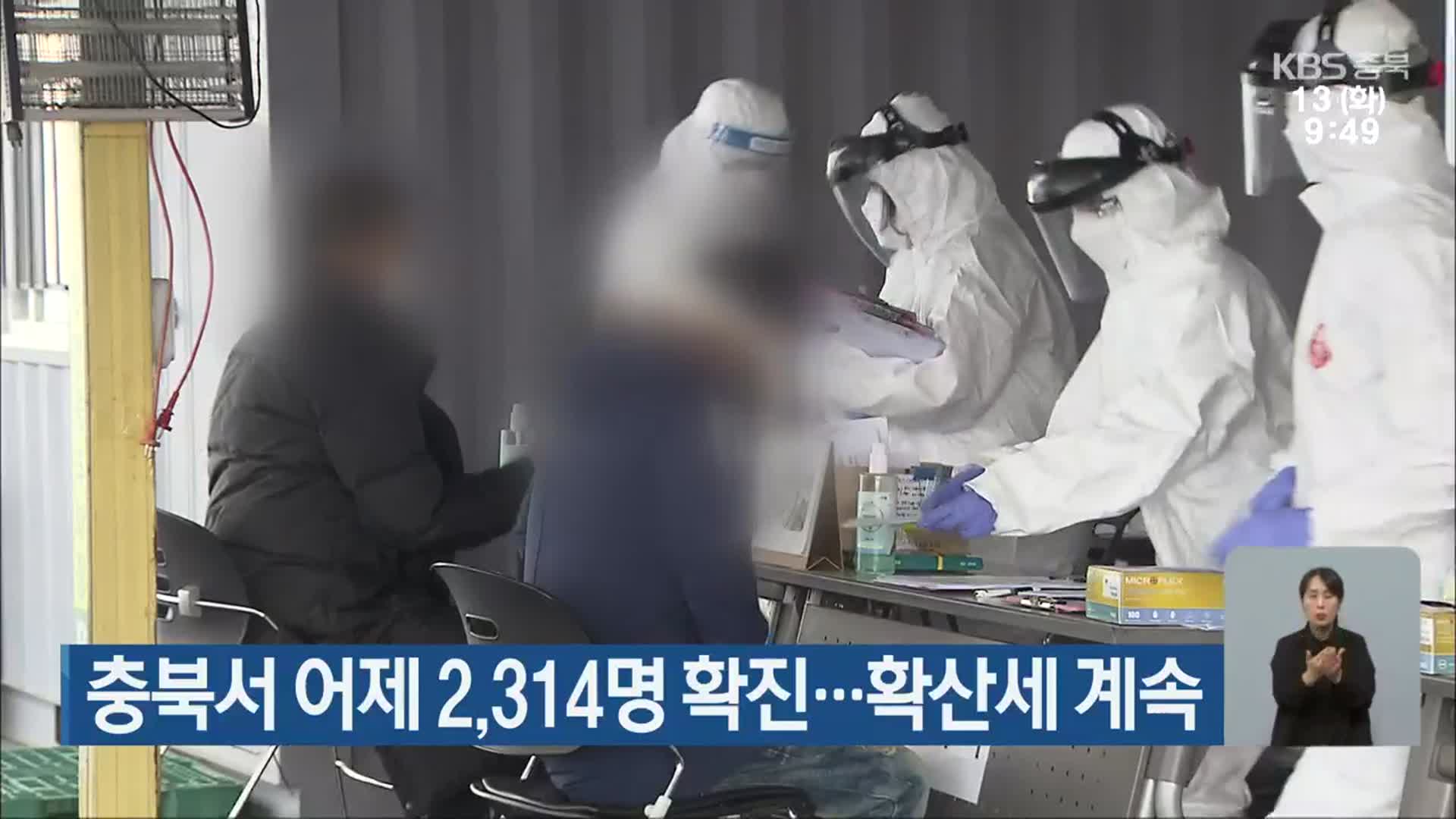 충북서 어제 2,314명 확진…확산세 계속