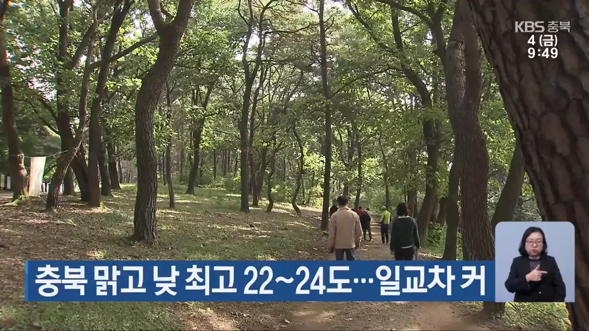 충북 맑고 낮 최고 22~24도…일교차 커