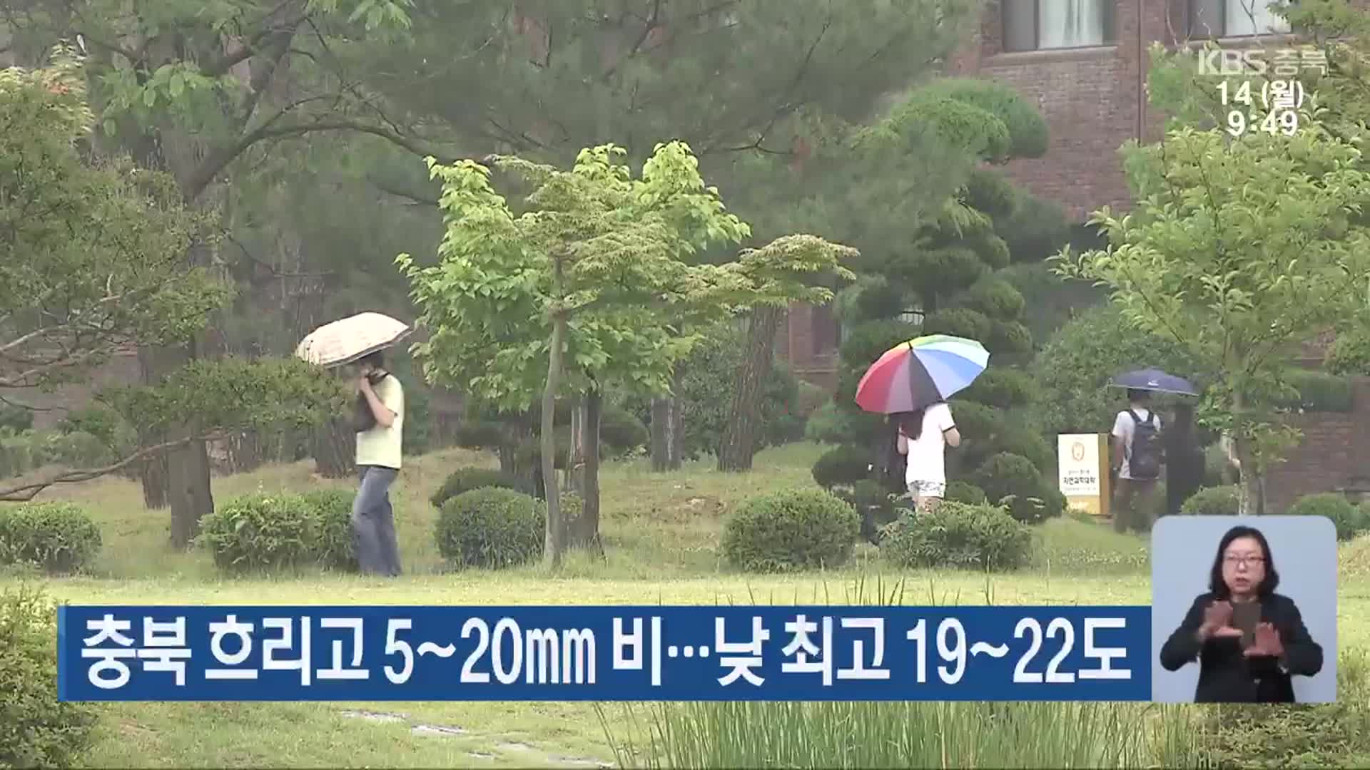 충북 흐리고 5~20mm 비…낮 최고 19~22도
