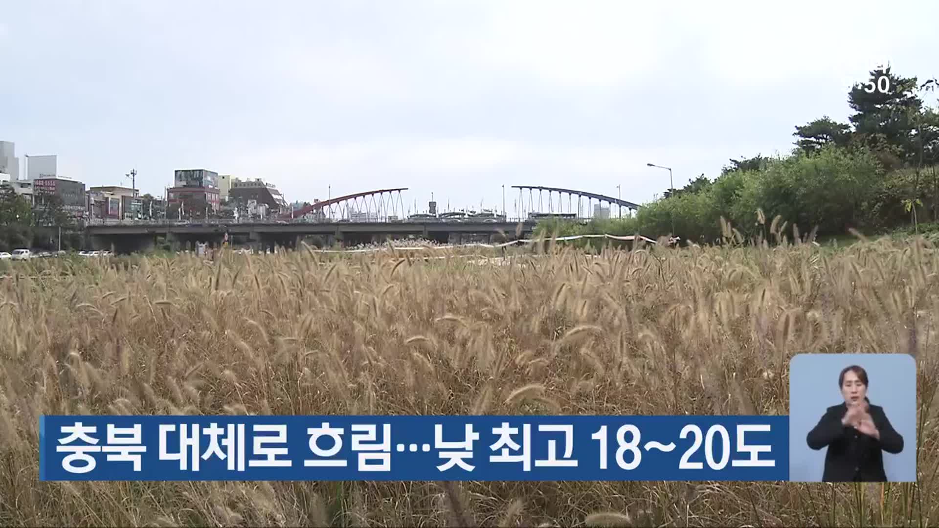 충북 대체로 흐림…낮 최고 18~20도