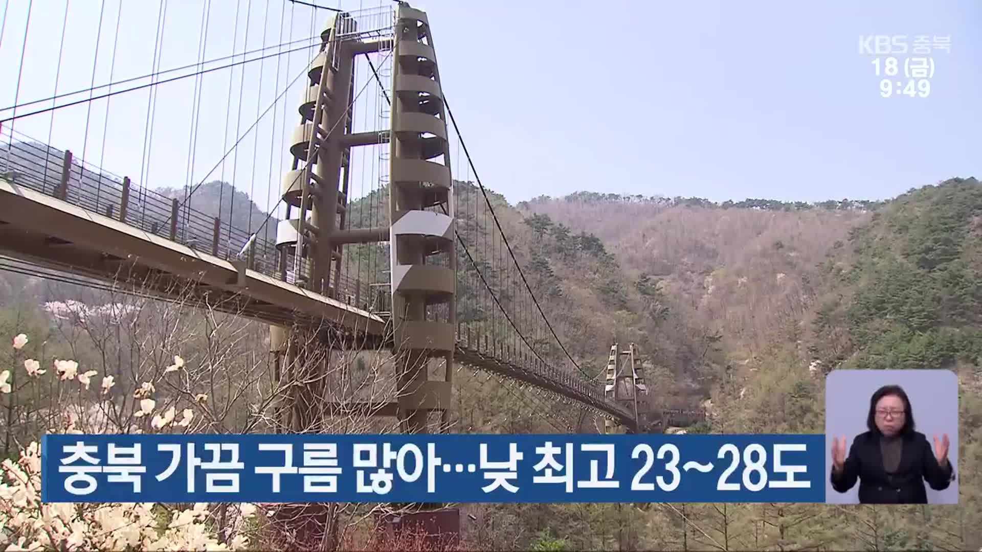 충북 가끔 구름 많아…낮 최고 23~28도