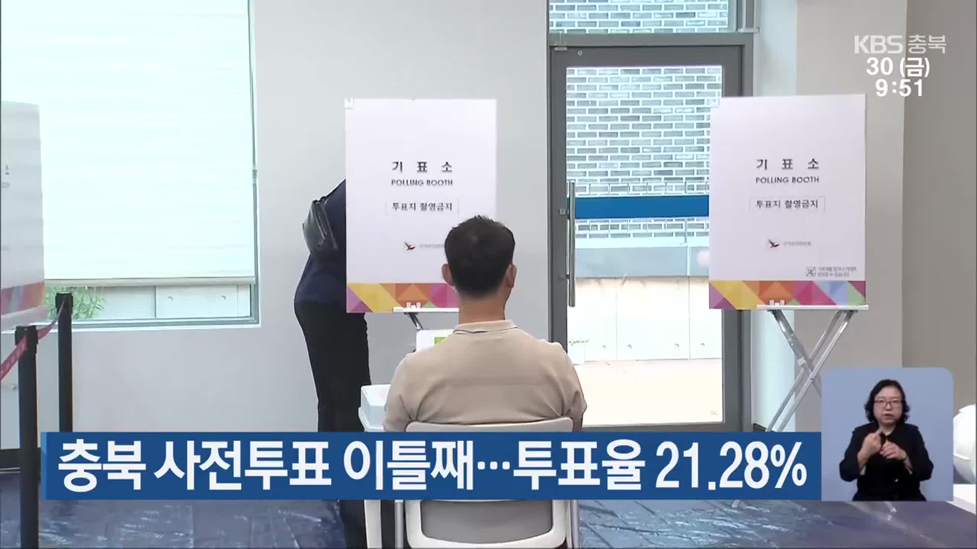 충북 사전투표 이틀째…투표율 21.28%