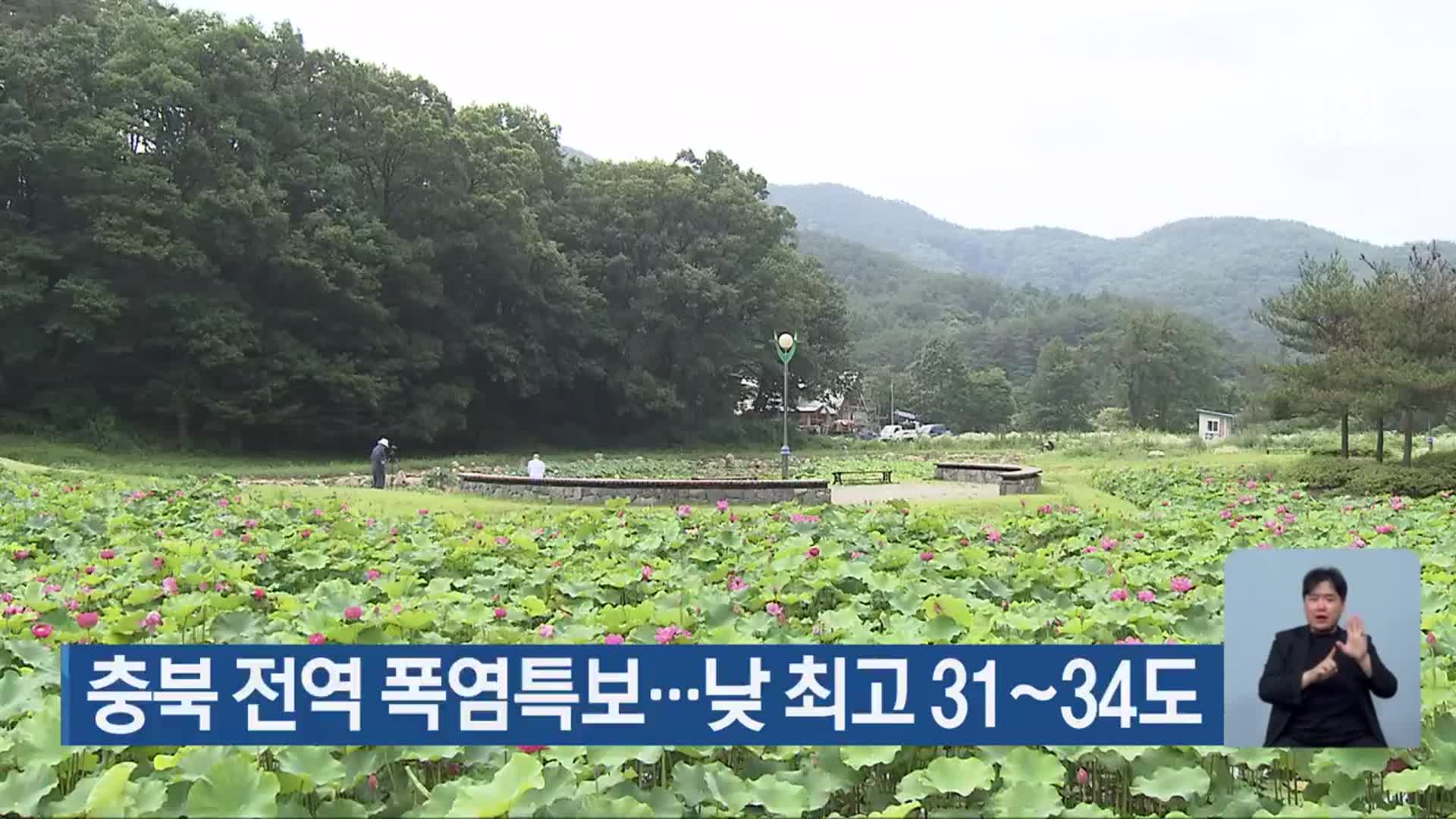 충북 전역 폭염특보…낮 최고 31~34도