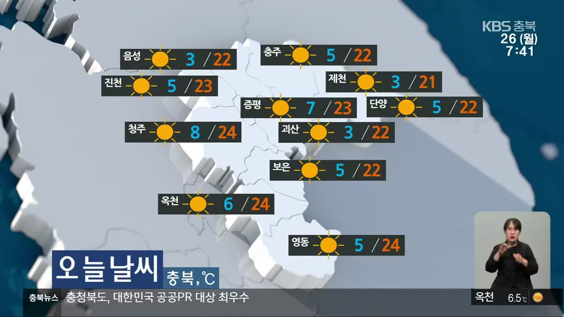 [날씨] 충북 대체로 맑아…곳곳 건조특보 ‘화재 유의’