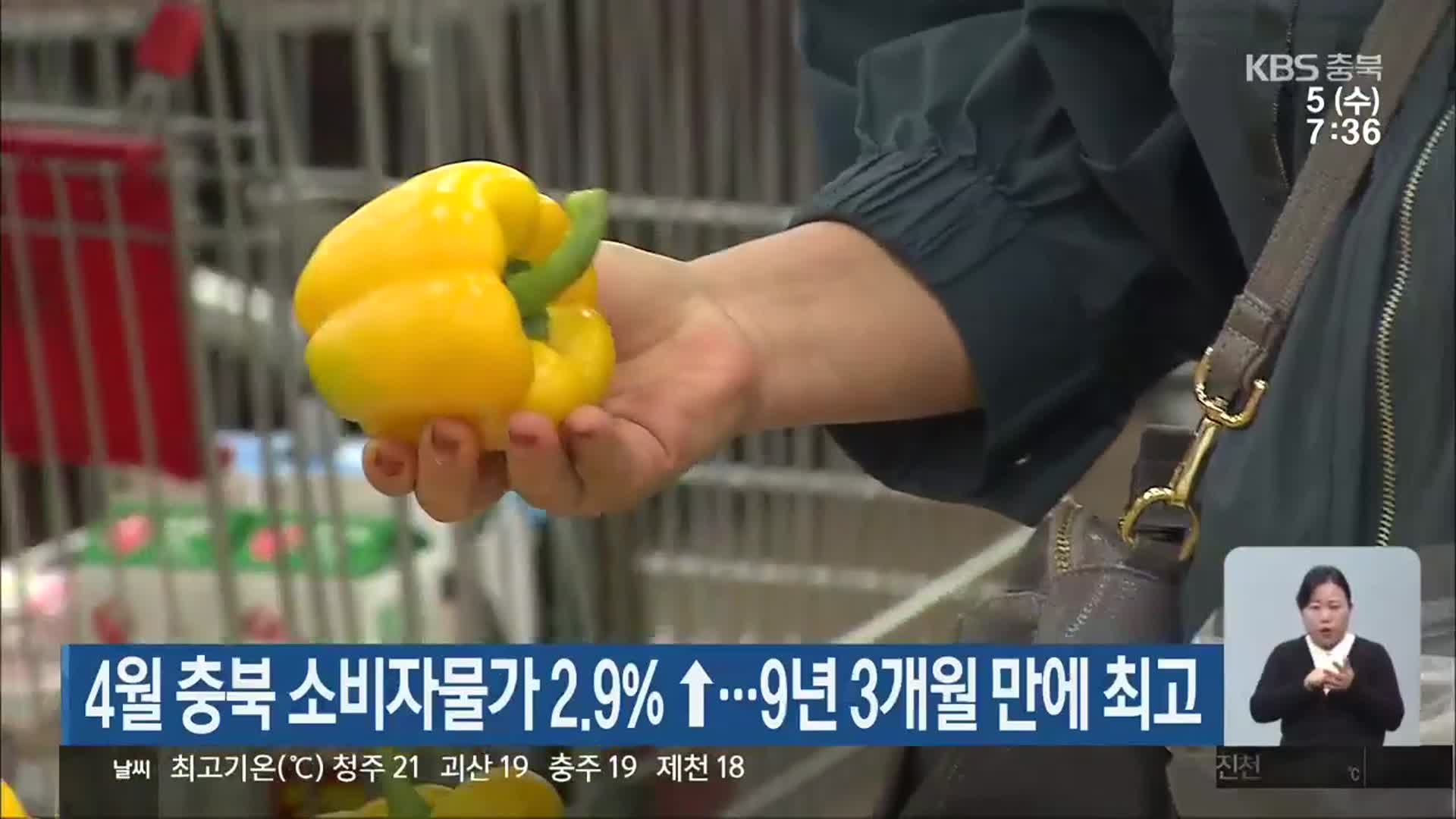 4월 충북 소비자물가 2.9%↑…9년 3개월 만에 최고