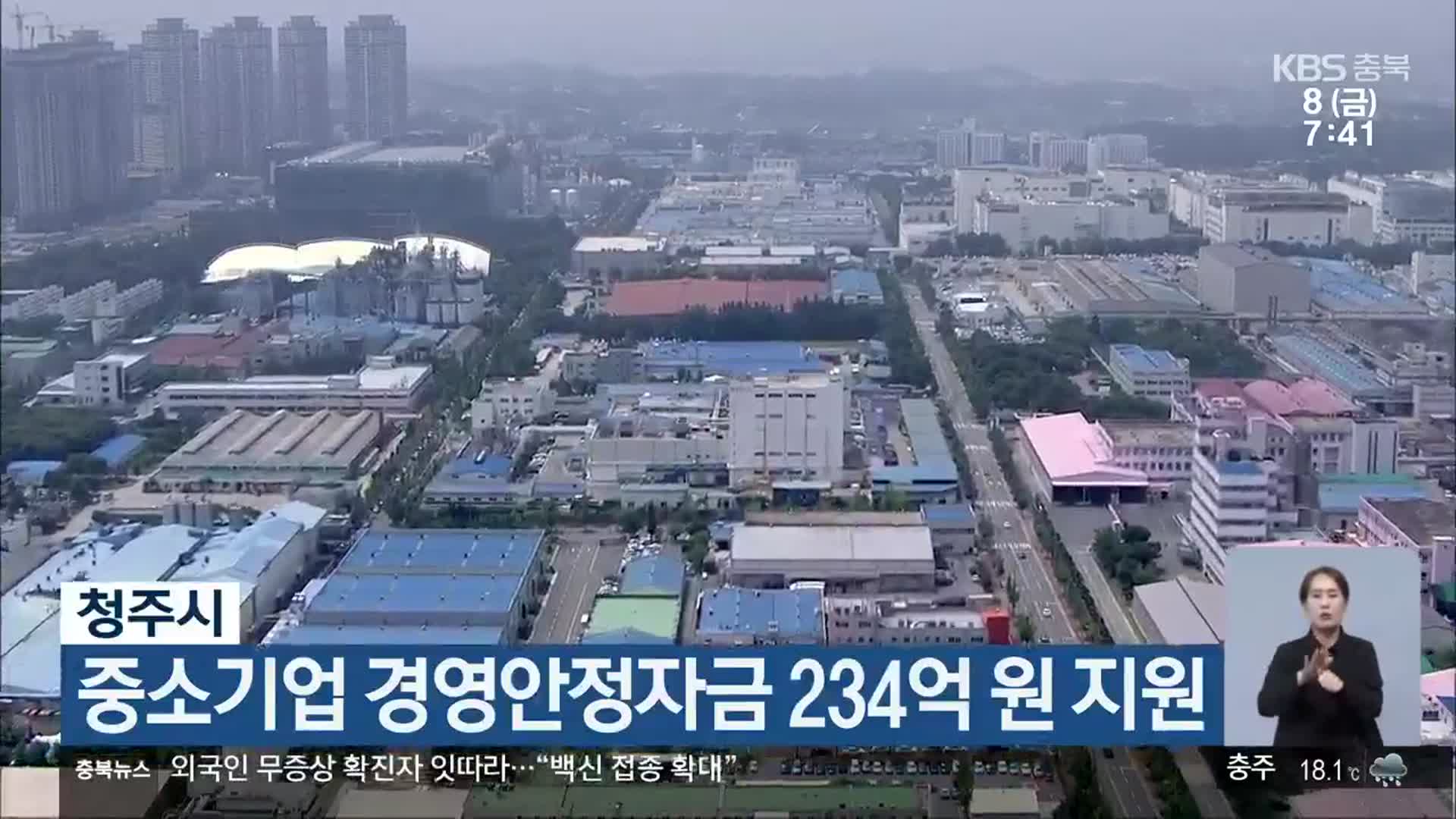 청주시 중소기업 경영안정자금 234억 원 지원