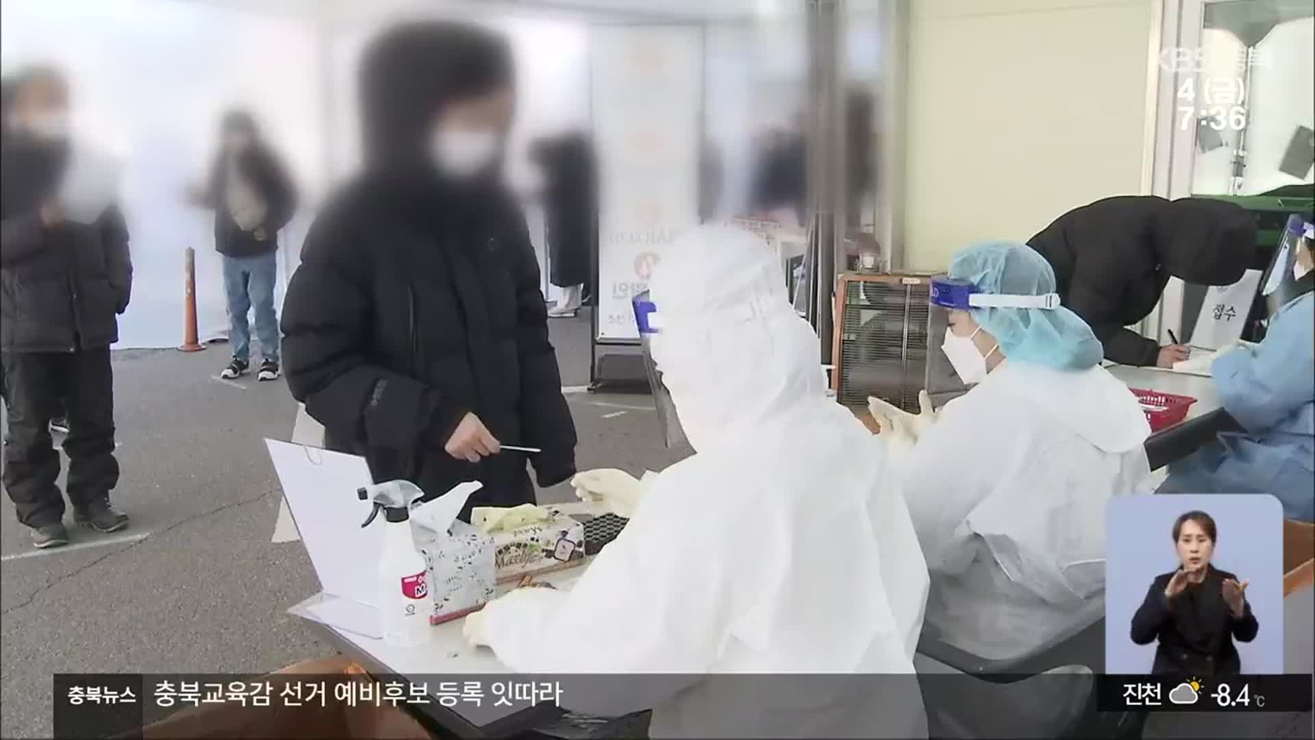 충북 하루 확진 9일째 최다…오미크론 대응 검사 체계 변화