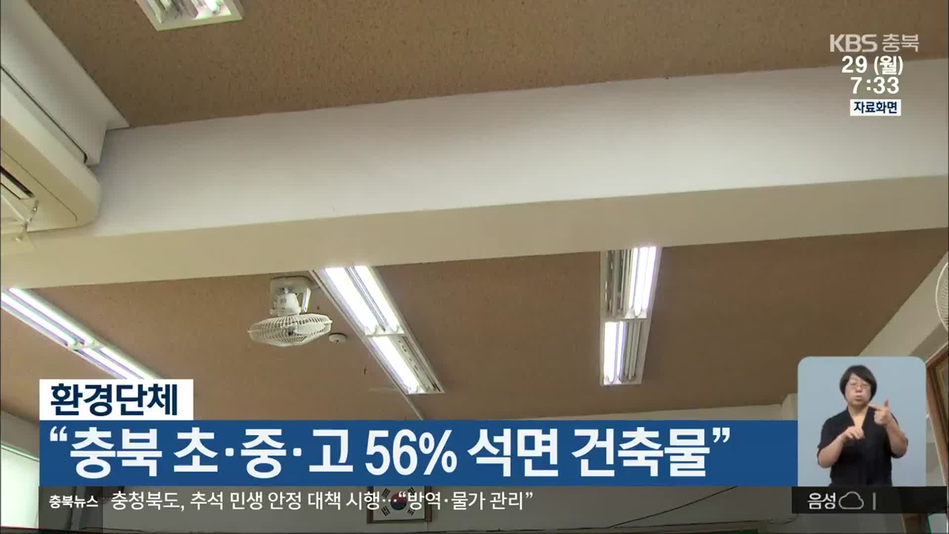 환경단체 “충북 초·중·고 56% 석면 건축물”