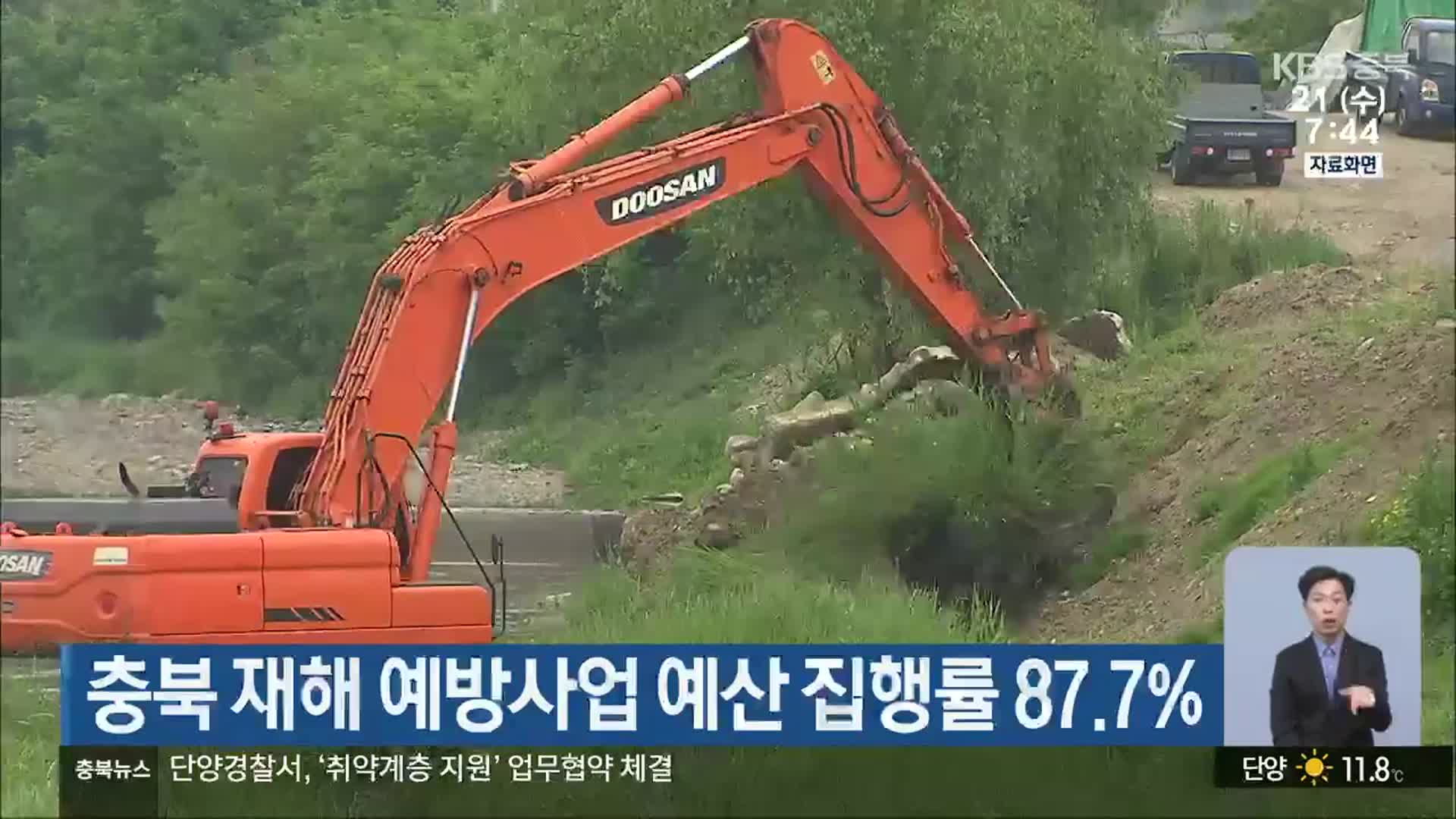 충북 재해 예방사업 예산 집행률 87.7%