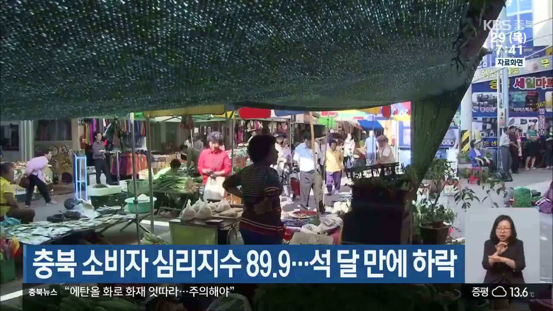충북 소비자 심리지수 89.9…석 달 만에 하락