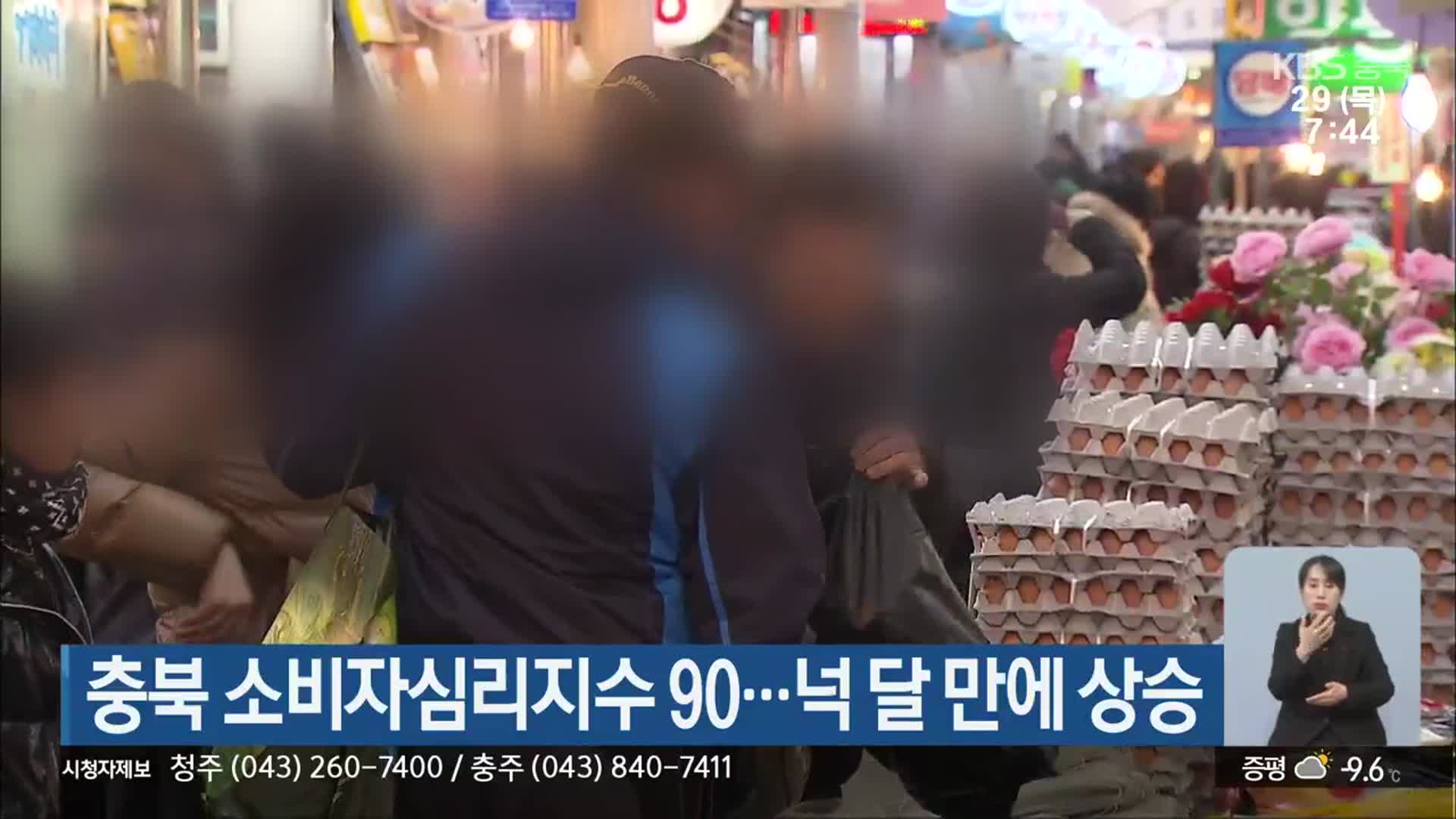 충북 소비자심리지수 90…넉 달 만에 상승