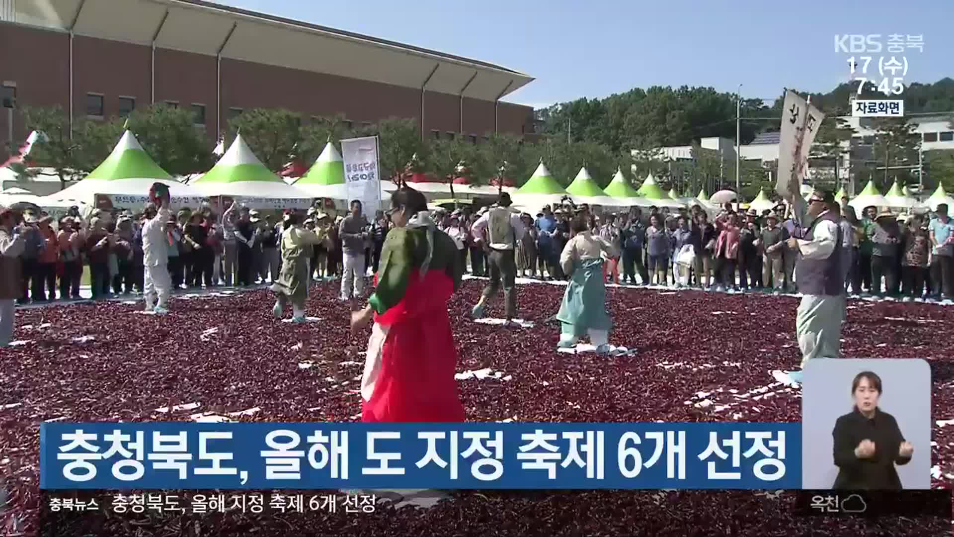 충청북도, 올해 도 지정 축제 6개 선정