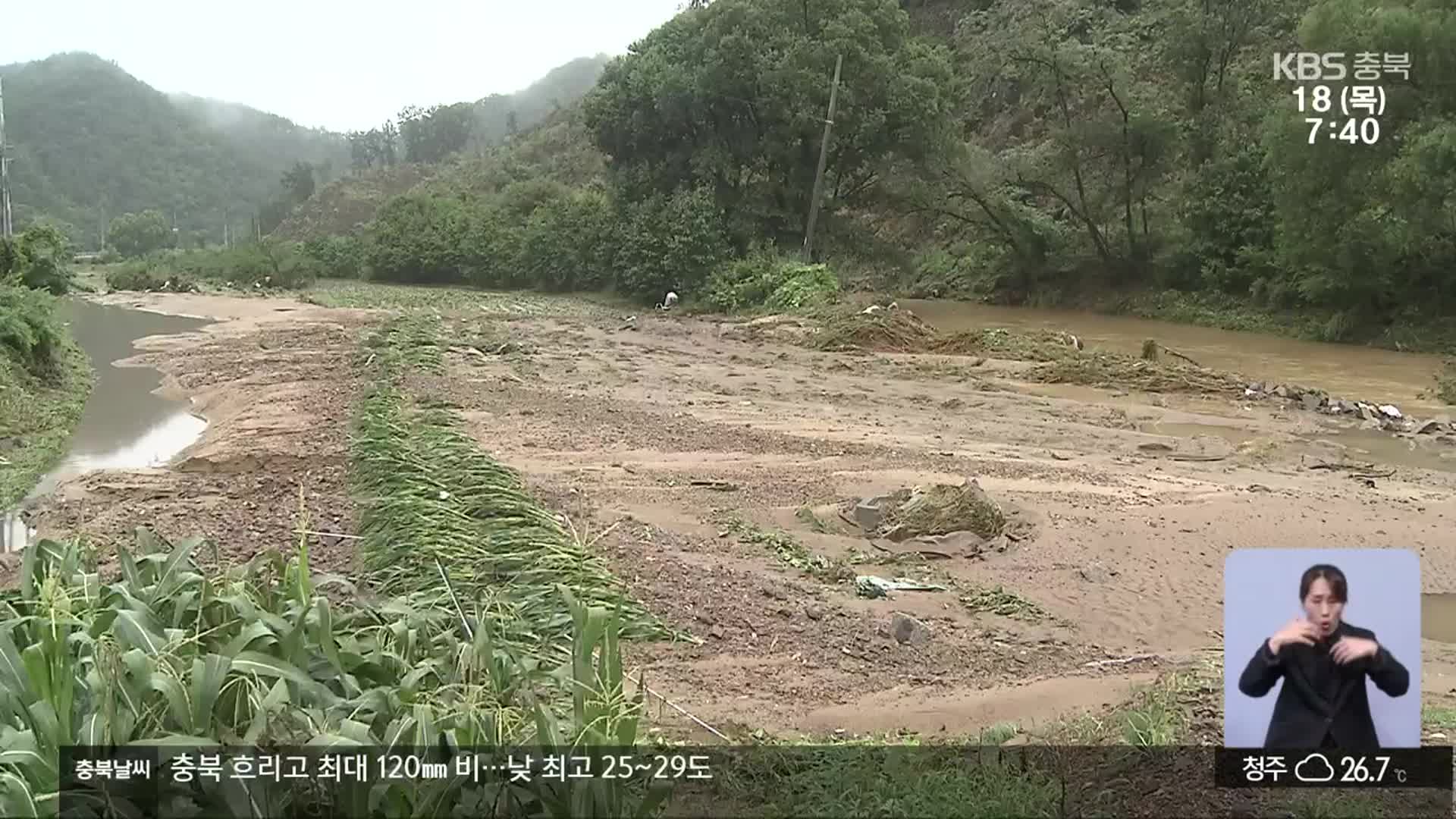 충북 소하천 정비 절반도 안 돼…농경지 피해 여의도 규모