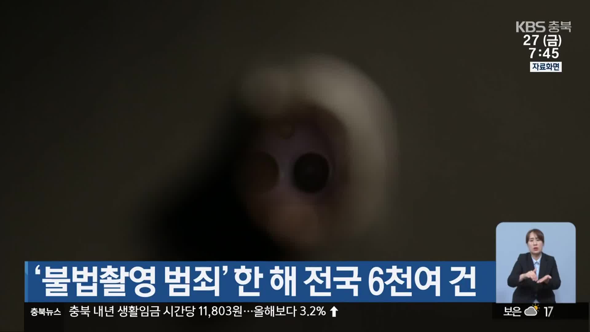 ‘불법촬영 범죄’ 한 해 전국 6천여 건