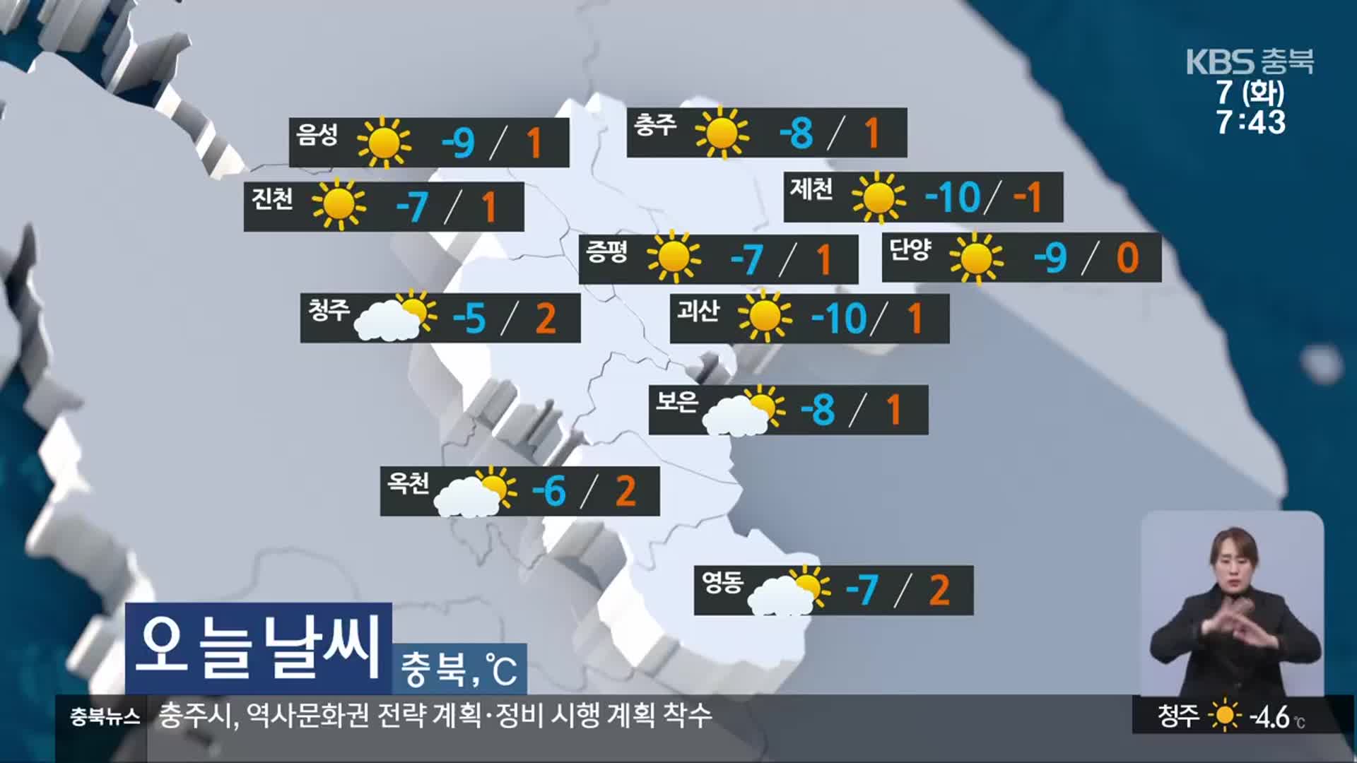 [날씨] 충북 오늘 대체로 맑다가 오후부터 흐림…강한 바람 주의