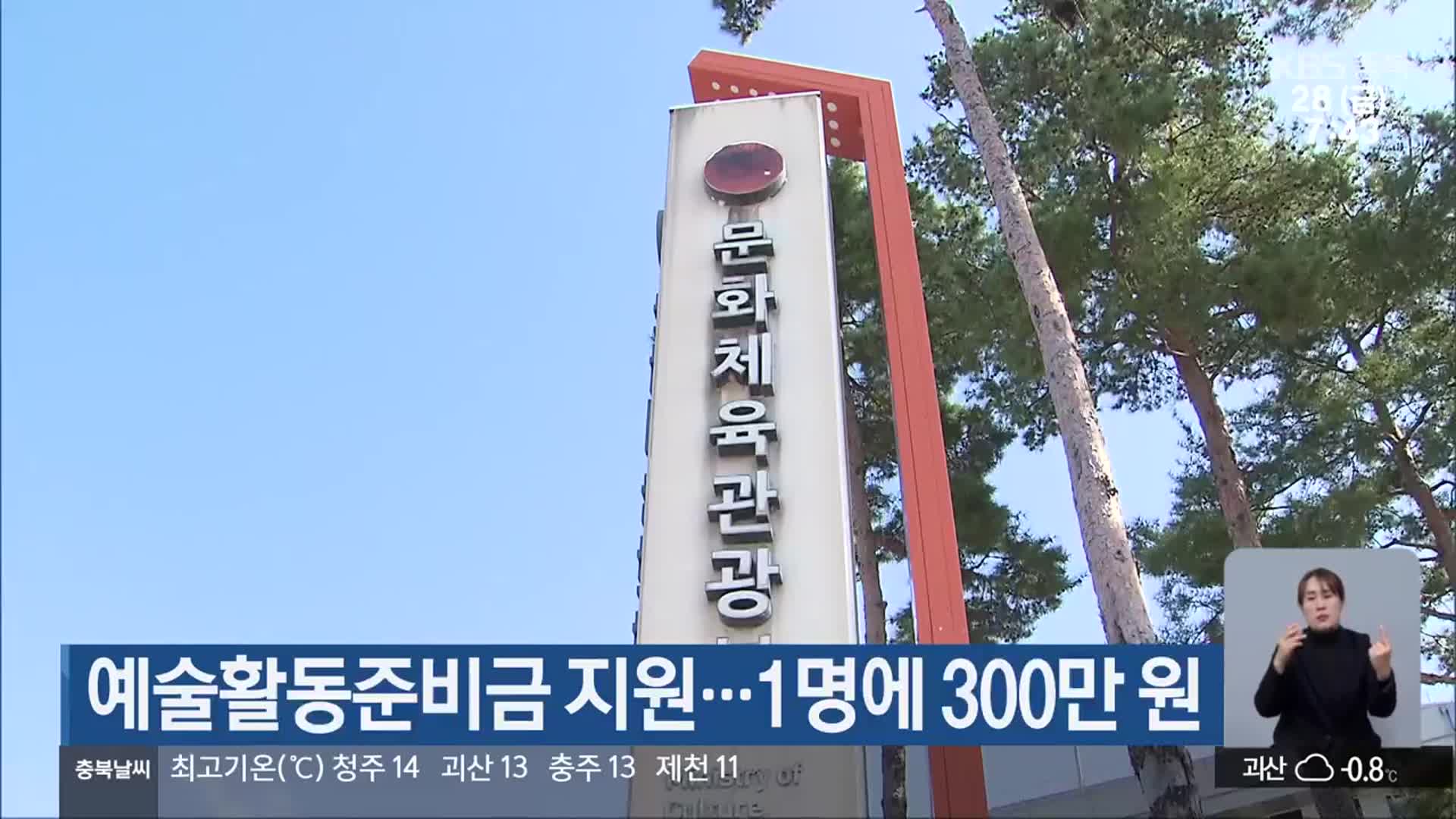 예술활동준비금 지원…1명에 300만 원