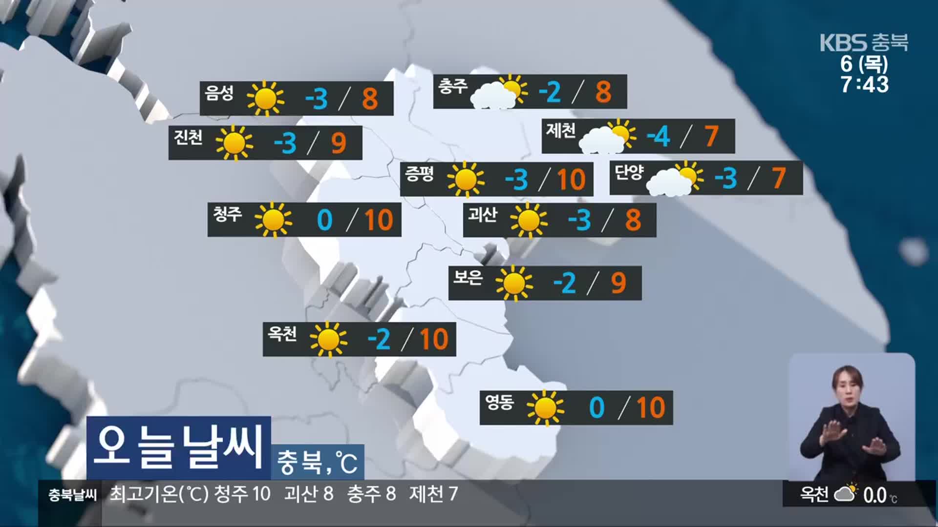 [날씨] 충북 오후부터 많은 구름…당분간 큰 일교차