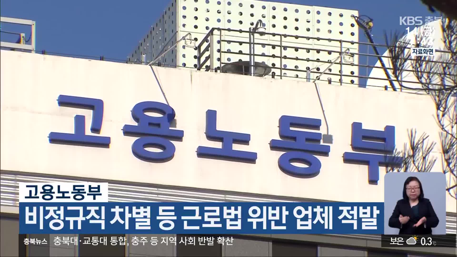 고용노동부, 비정규직 차별 등 근로법 위반 업체 적발