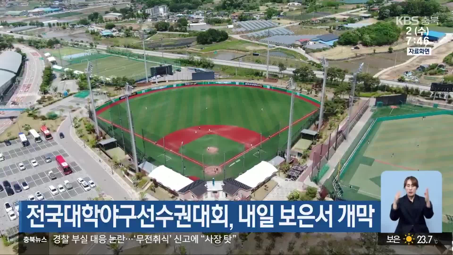 전국대학야구선수권대회, 내일 보은서 개막