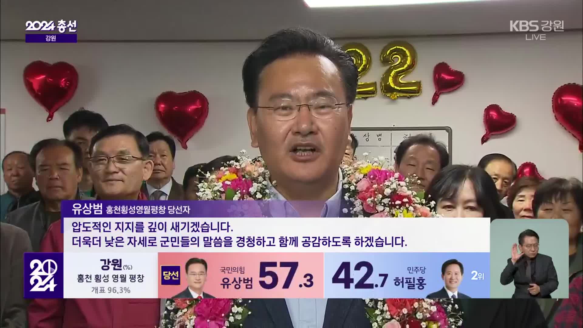 [총선] 유상범 국민의힘(홍천횡성영월평창) 당선 소감