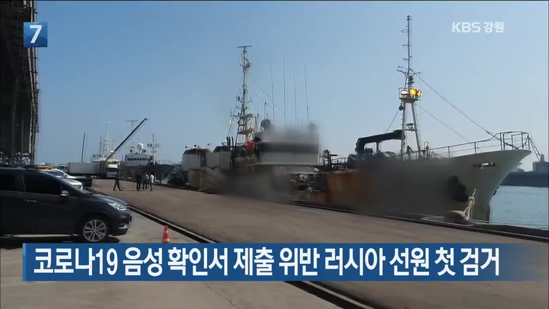 코로나19 음성 확인서 제출 위반 러시아 선원 첫 검거