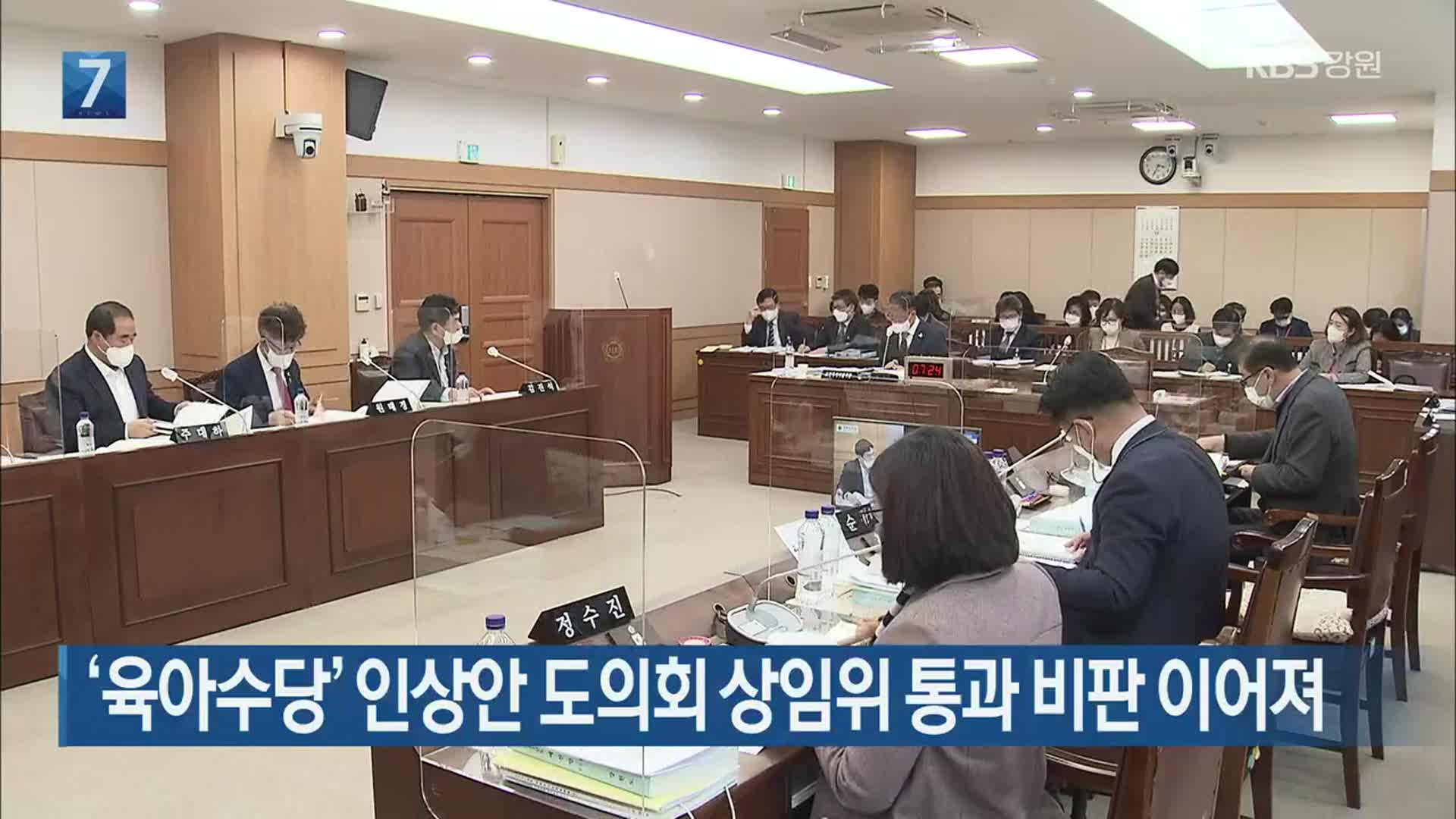 ‘육아수당’ 인상안 도의회 상임위 통과 비판 이어져