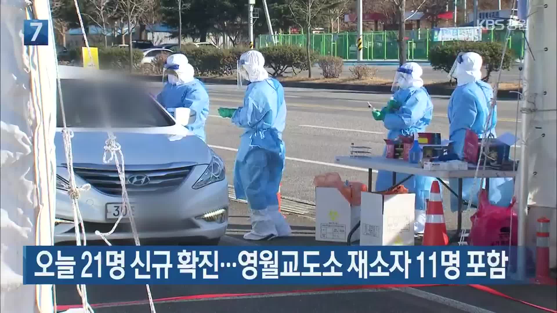 강원도, 오늘 21명 신규 확진…영월교도소 재소자 11명 포함