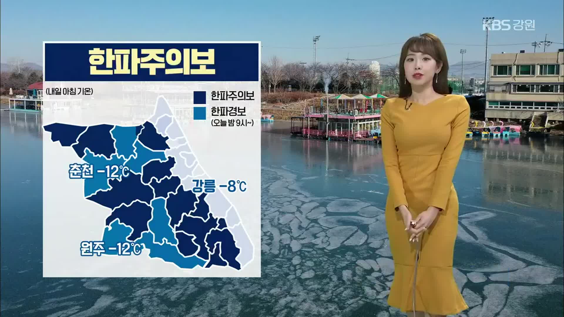 [날씨] 강원 내일 곳곳 한파특보…춘천·원주 영하 12도