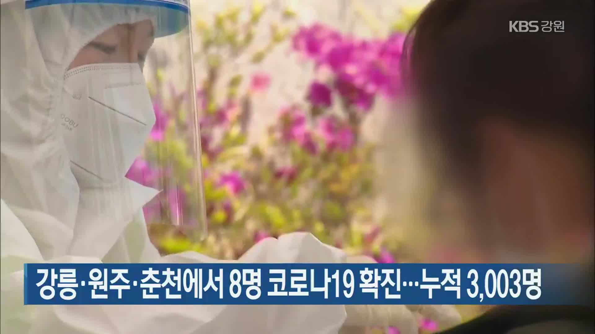 강릉·원주·춘천에서 8명 코로나19 확진…누적 3,003명