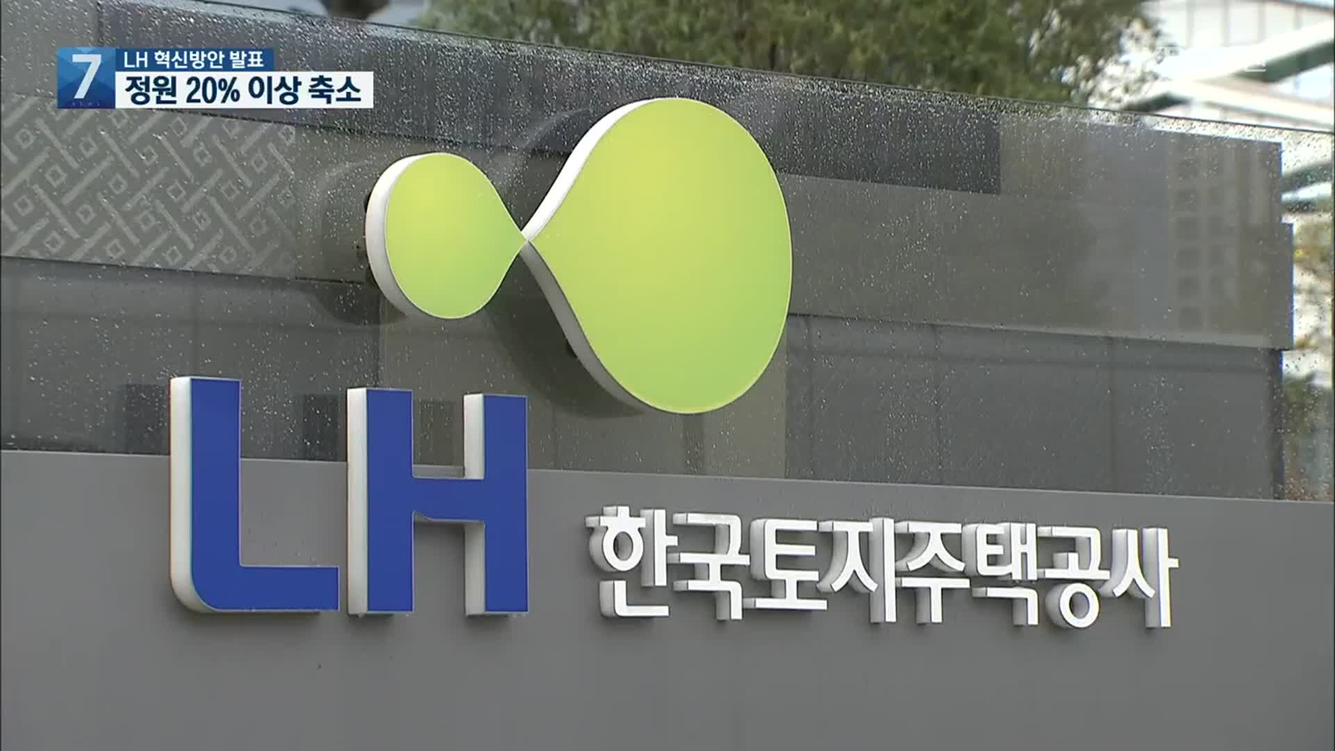 LH 정원 20% 감축·택지 조사는 국토부로…혁신방안 발표