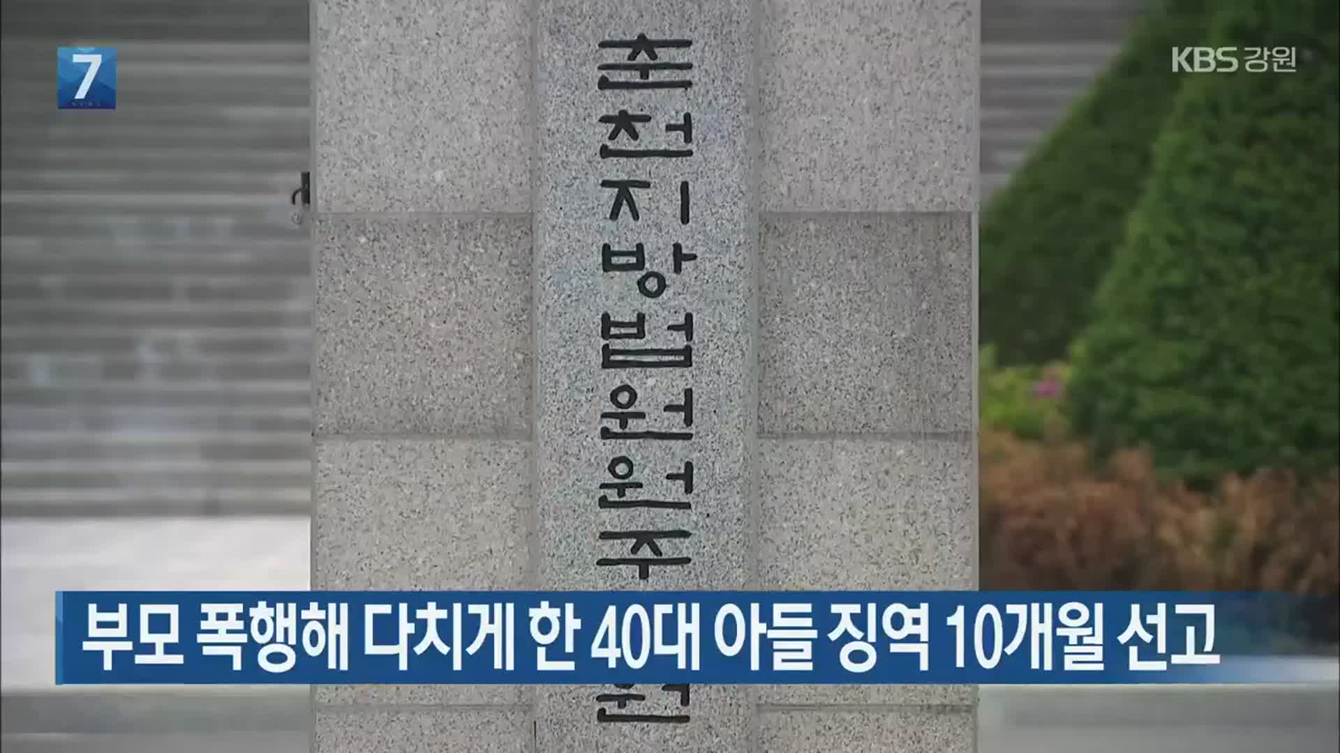 [간추린 소식] 부모 폭행해 다치게 한 40대 아들 징역 10개월 선고 외