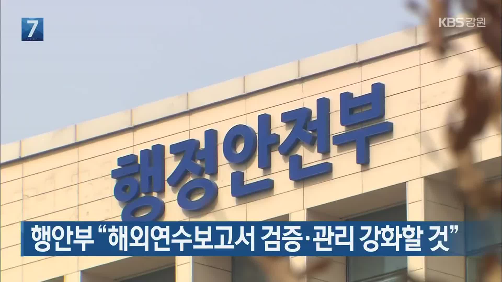행안부 “해외연수보고서 검증·관리 강화할 것”