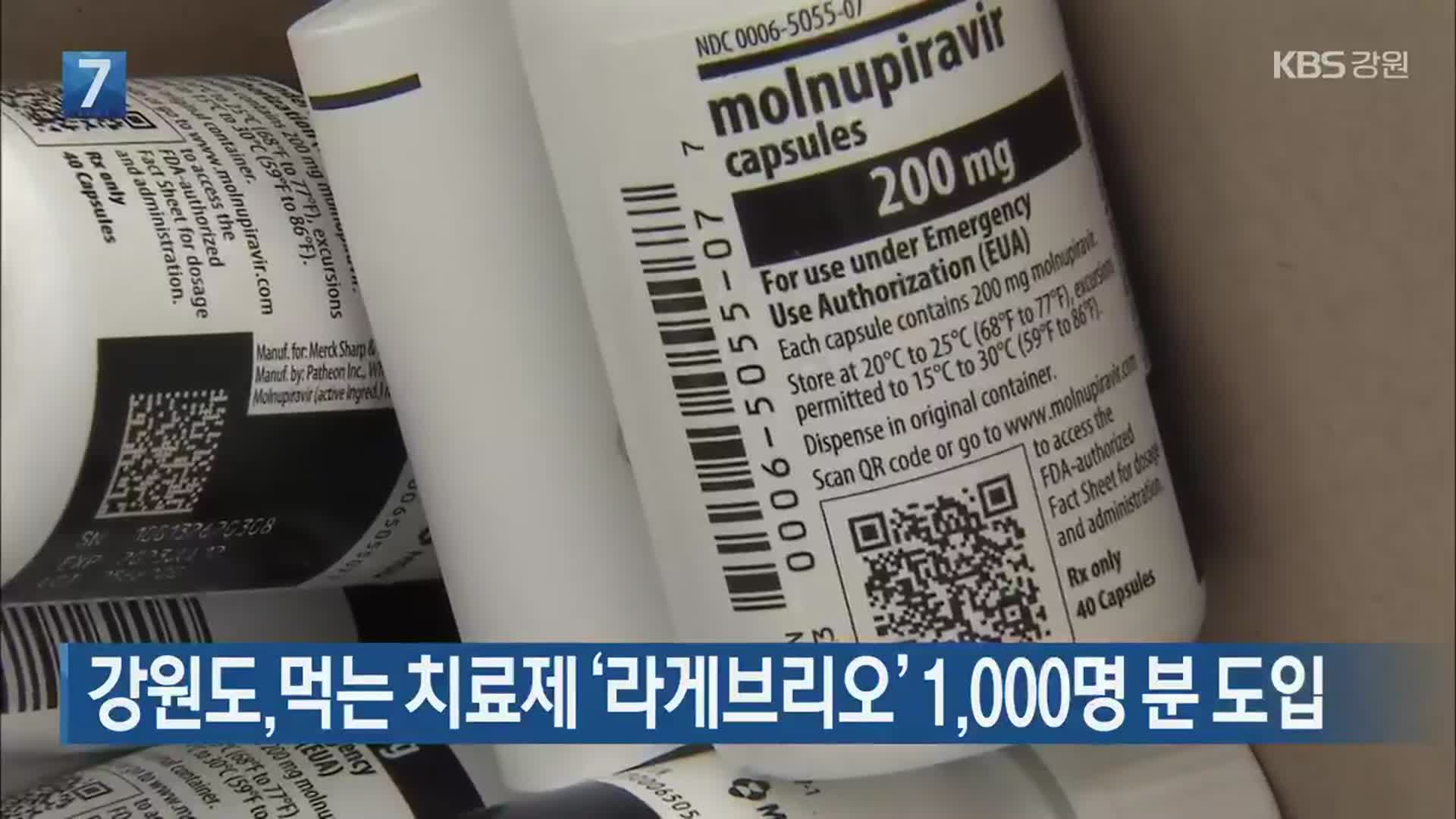 강원도, 먹는 치료제 ‘라게브리오’ 1,000명 분 도입