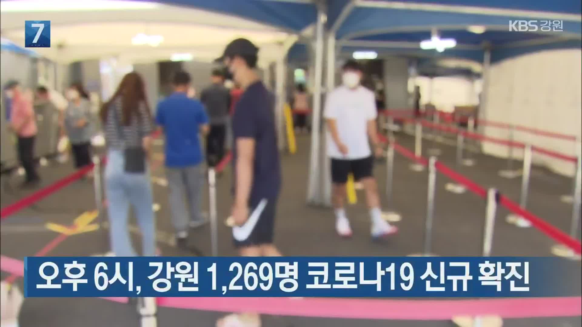 오후 6시, 강원 1,269명 코로나19 신규 확진