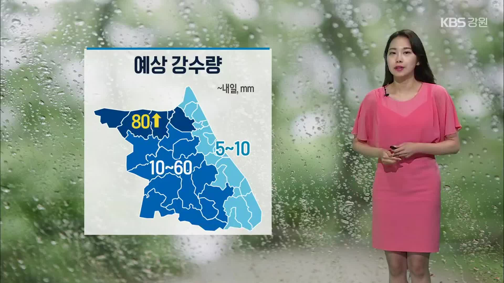 [날씨] 강원 내일 늦은 오후까지 내륙 10~80mm ↑ ‘비’