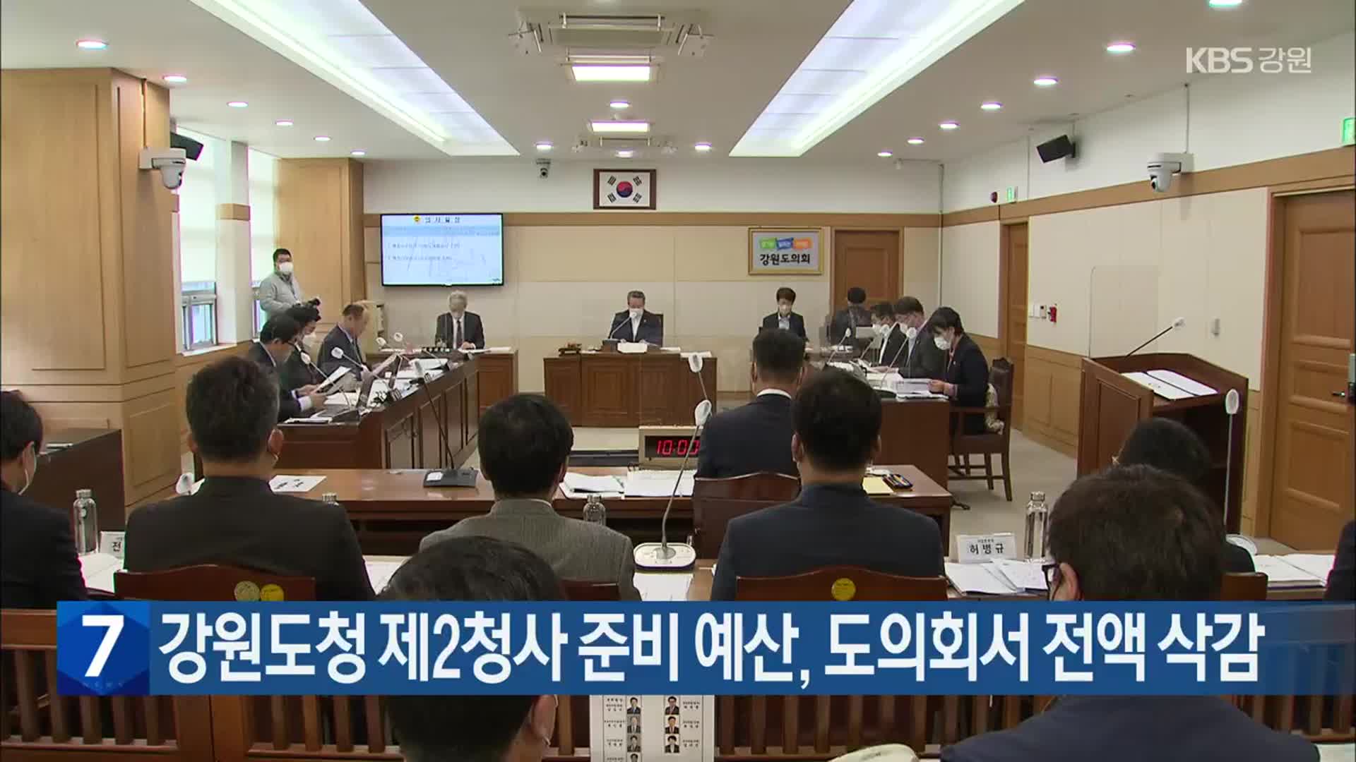 강원도청 제2청사 준비 예산, 도의회서 전액 삭감